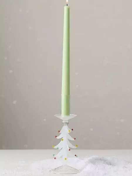Yuletide Glass Candle Holder